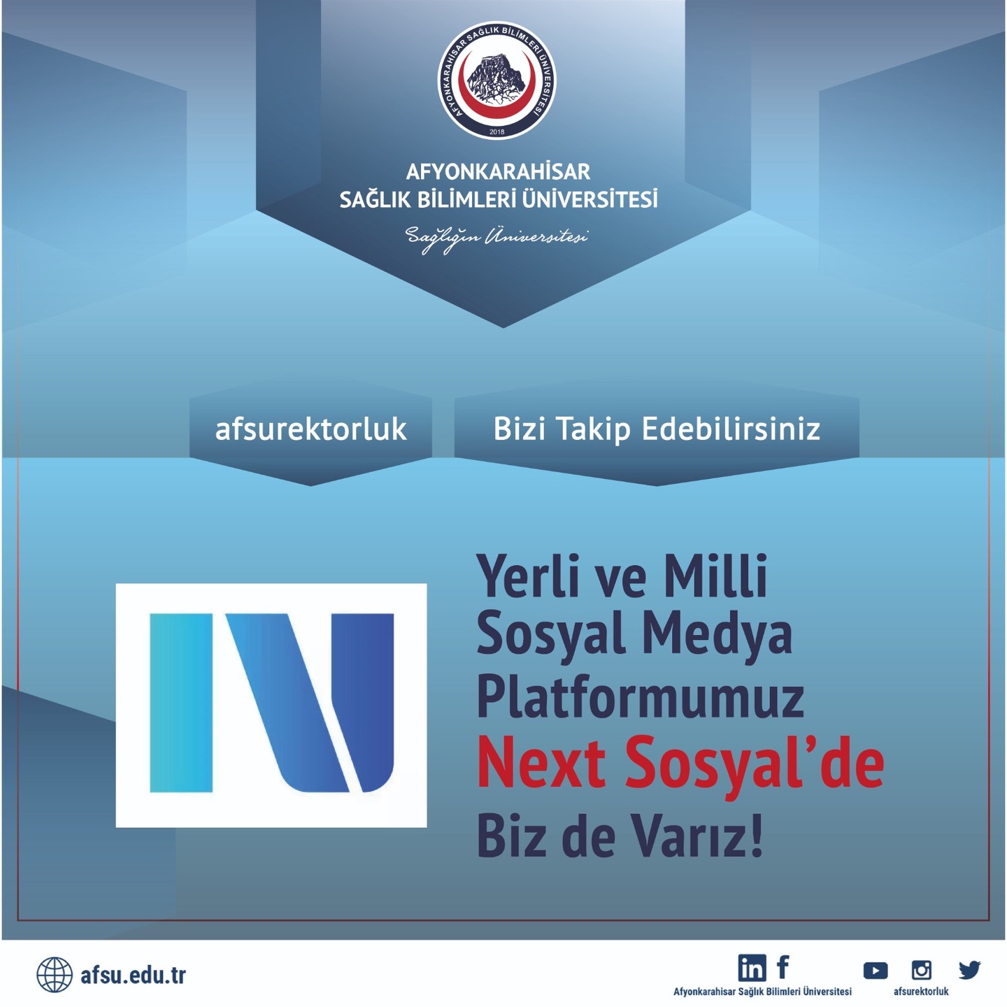 Afyonkarahisar Sağlık Bilimleri Üniversitesi Sosyal Medyada Aktif Hale Geldi