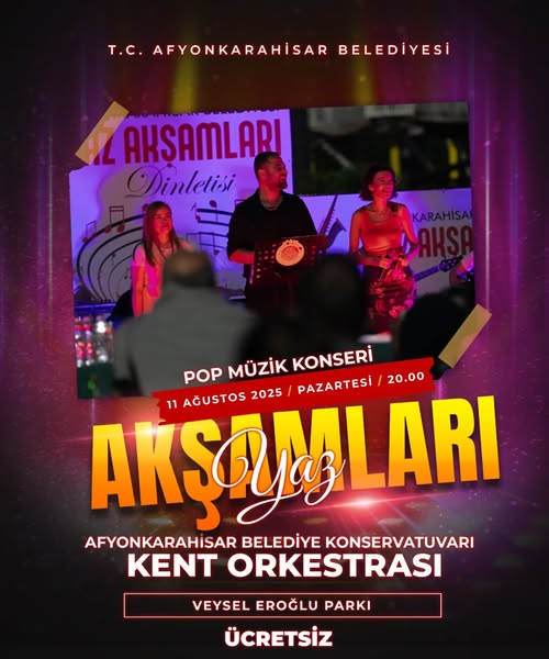 Kent Orkestrası Veysel Eroğlu Parkı'nda Unutulmaz Bir Akşam Vaat Ediyor