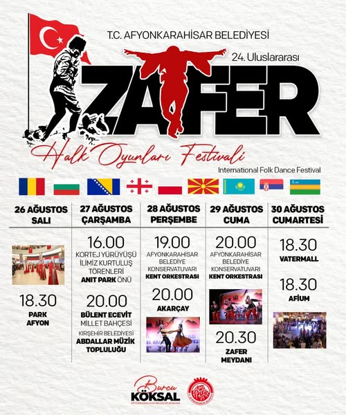 Zafer Halk Oyunları Festivali Afyonkarahisar'da Başlıyor