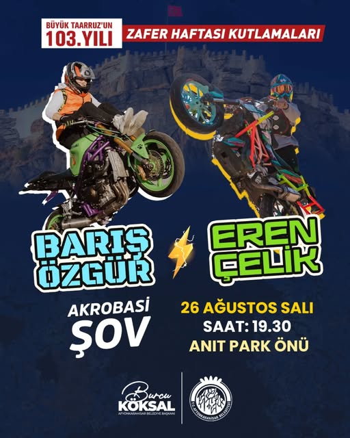 Zafer Haftası Kutlamalarında Nefes Kesen Akrobasi Gösterisi