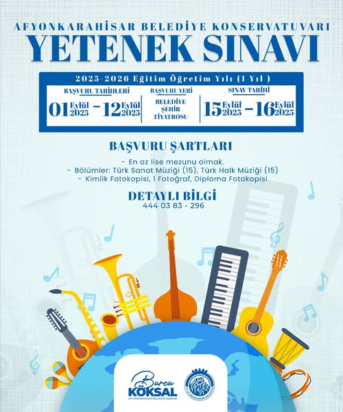 2025-2026 Eğitim Öğretim Yılı Belediye Konservatuvarı Yetenek Sınavı Başvuruları Başladı