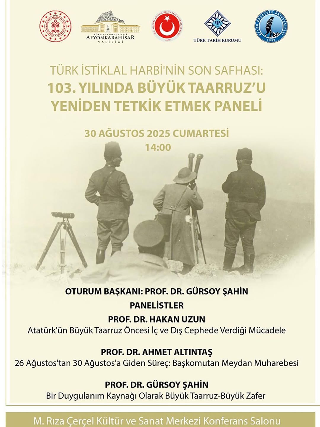 Büyük Taarruz'un 103. Yılında Afyon Kocatepe Üniversitesi'nde Anma Etkinliği