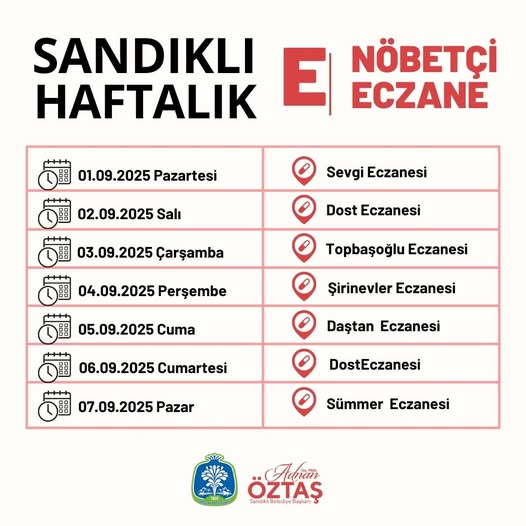 Sandıklı'da Nöbetçi Eczane Bilgilendirmesi