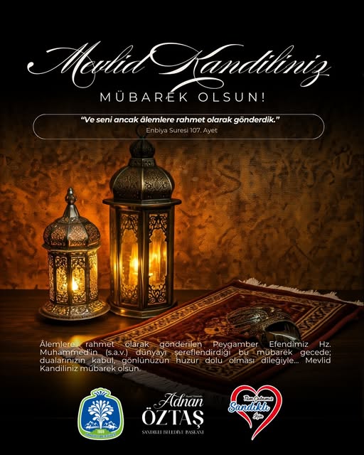 Sandıklı Belediyesi Mevlid Kandili Mesajı Yayınladı