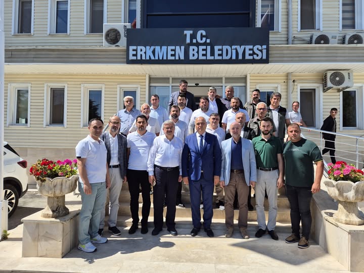 AK Parti Afyon Heyeti Erkmen Belediye Başkanı Yücel Şahin'i Ziyaret Etti