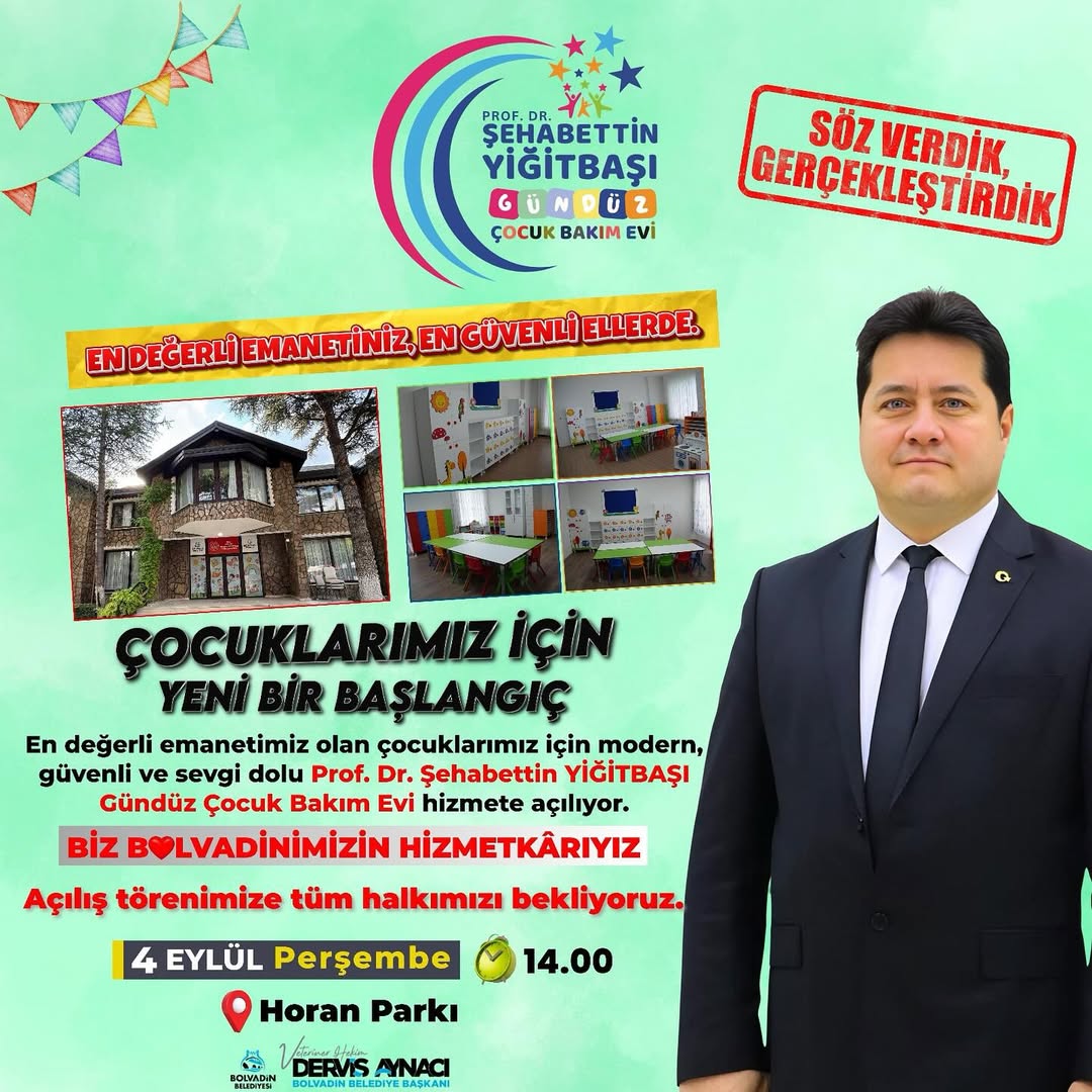 Bolvadin'de Çocuklar İçin Yeni Gündüz Çocuk Bakım Evi Açılıyor