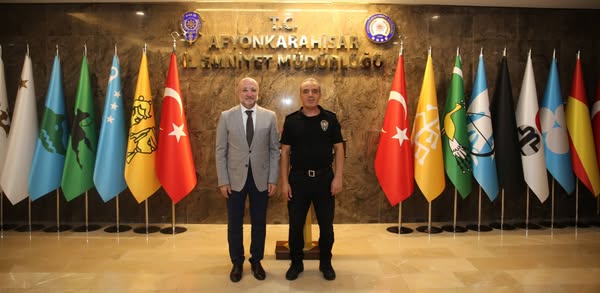 AK Parti Afyon İl Başkanı Şahin, İl Emniyet Müdürü Erol'u Ziyaret Etti
