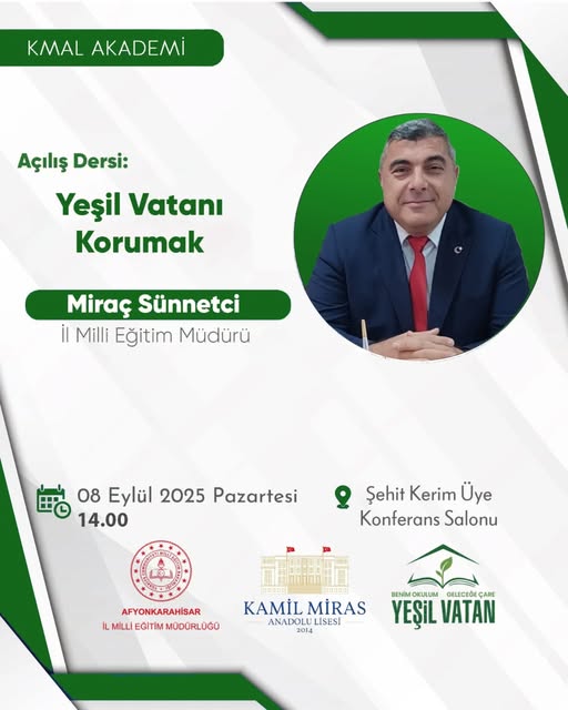 Afyonkarahisar'da Milli Eğitim Bakanı Tekin'den Yeşil Vatan'a Çağrı