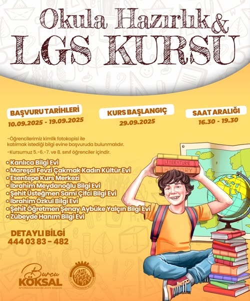 Afyonkarahisar Belediyesi'nden Öğrencilere LGS Kursu Desteği