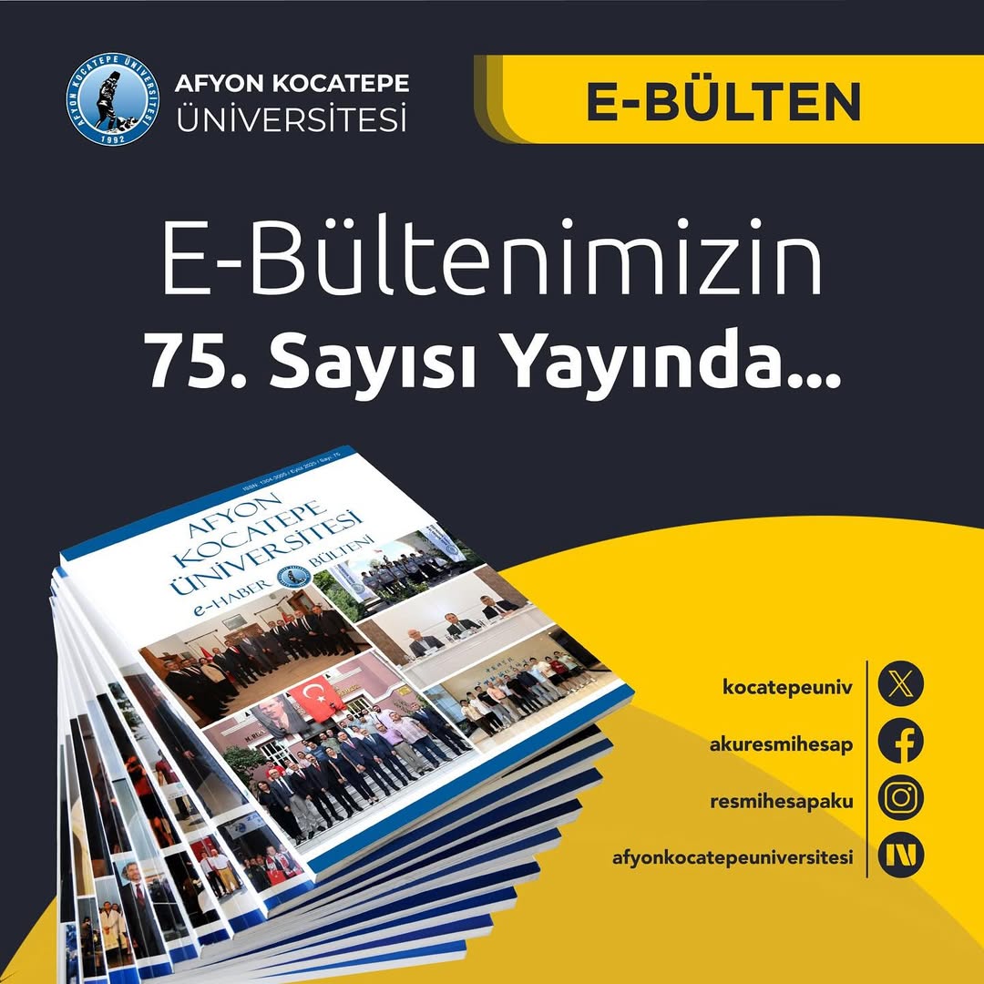 Afyon Kocatepe Üniversitesi Eylül 2025 Haber Bülteni Yayınlandı
