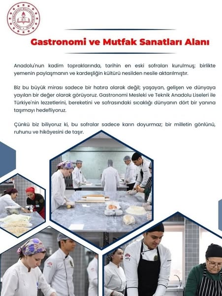 Afyonkarahisar'da Gastronomi Liselerine Yetenek Sınavıyla Öğrenci Alımı Başlıyor