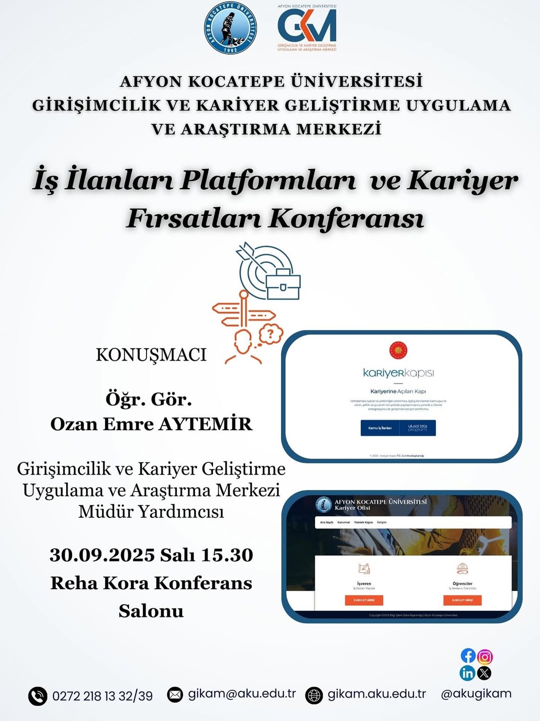 Afyon Kocatepe Üniversitesi'nde Kariyer Fırsatları Konferansı Düzenlendi