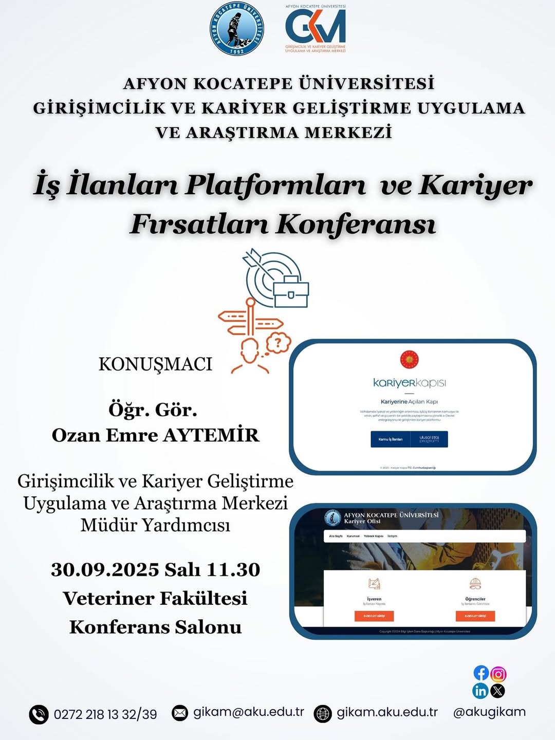 Afyon Kocatepe Üniversitesi'nde Kariyer Fırsatları Konferansı Düzenlendi