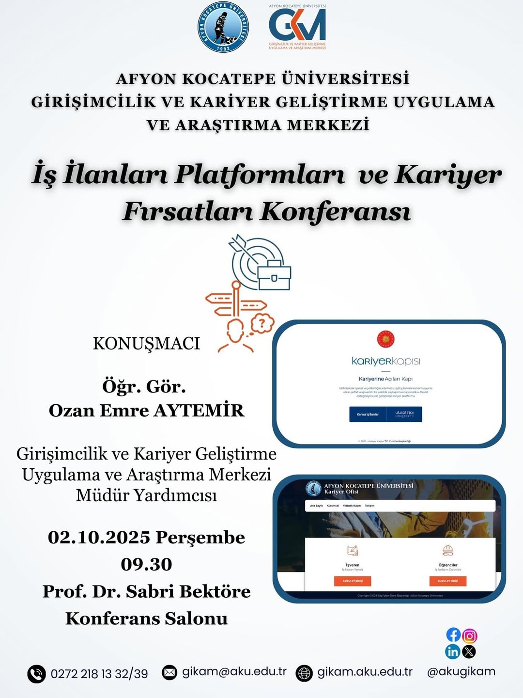Afyon Kocatepe Üniversitesi'nde Kariyer Fırsatları Konferansı Düzenlendi