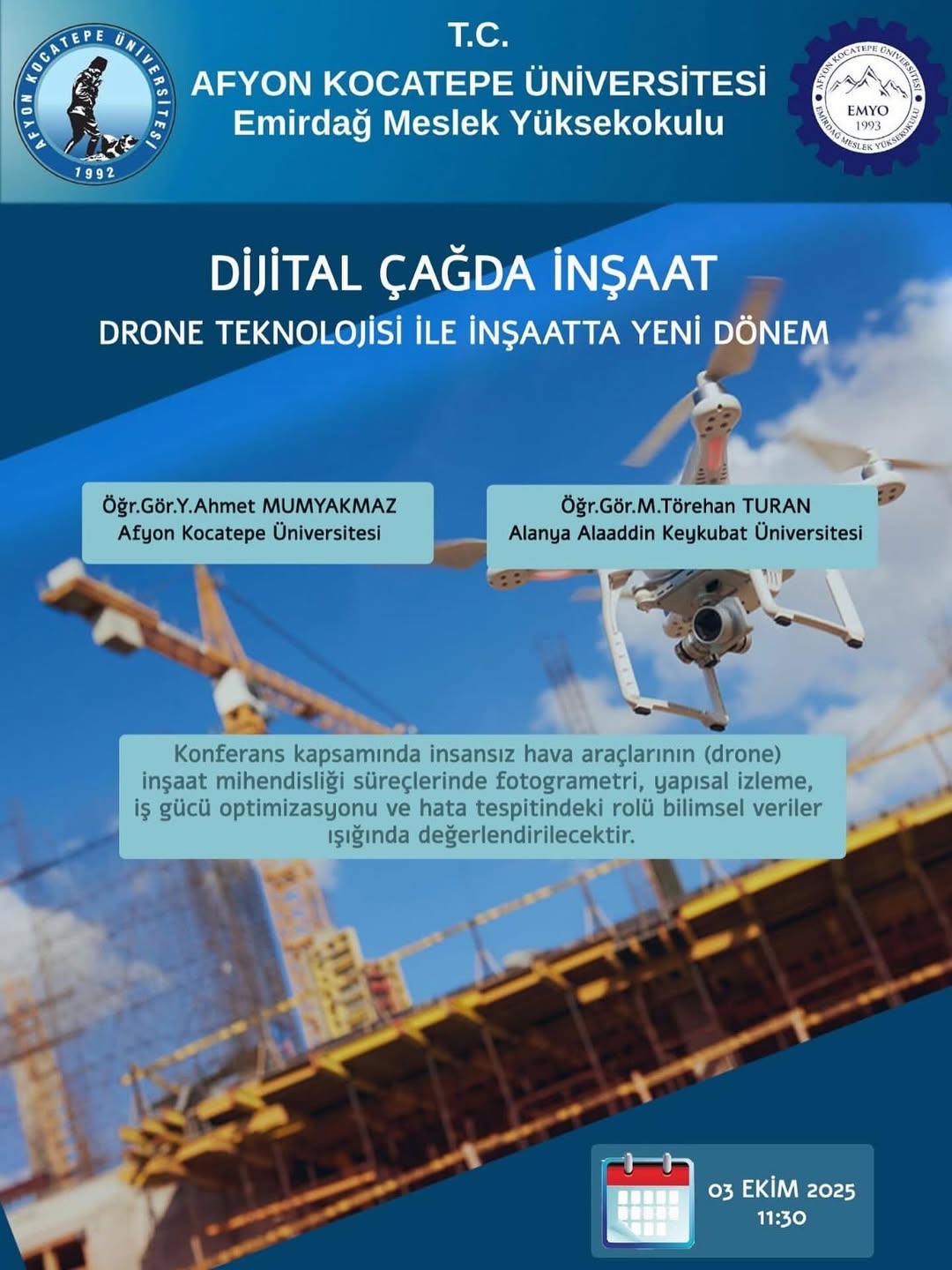 Afyon Kocatepe Üniversitesi'nde Dijital Çağda İnşaat Konulu Çevrim İçi Etkinlik Düzenlendi