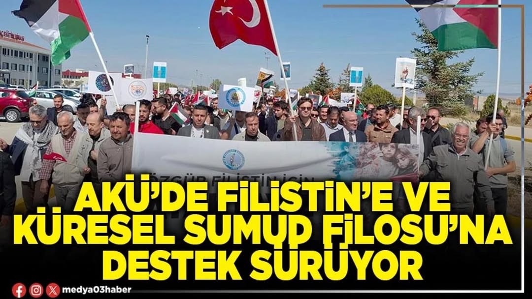Afyon Kocatepe Üniversitesi'nde Gazze İçin Yürüyüş: Sumud Filosu'na Destek