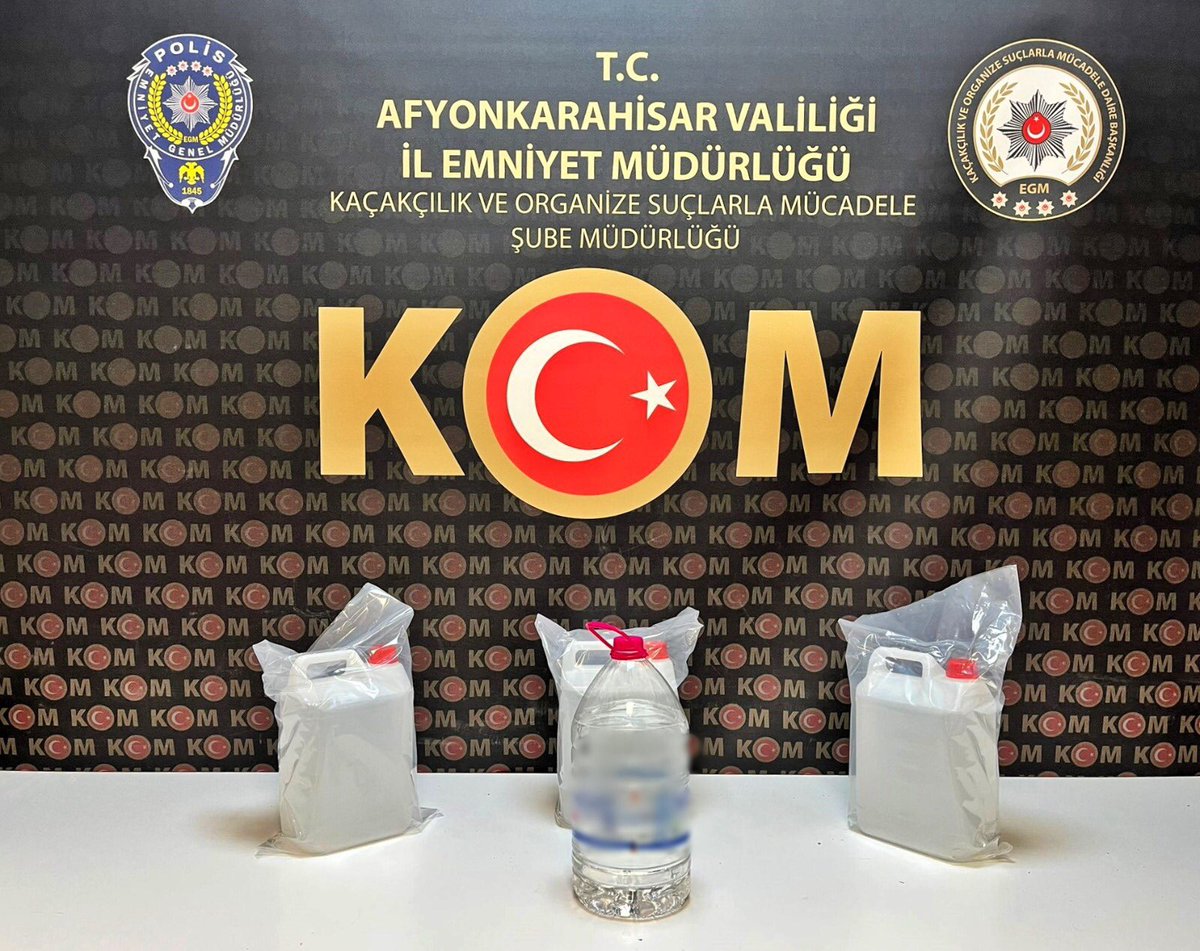 Emniyet Kaçakçılık Operasyonunda Etil Alkol ve El Yapımı Alkol Ele Geçirildi