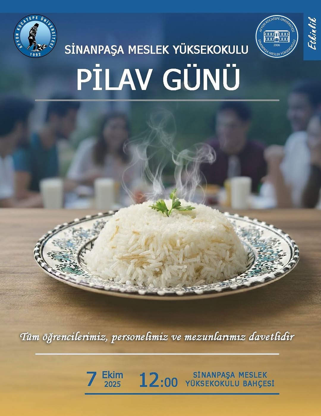 Sinanpaşa MYO'da Geleneksel Pilav Günü Coşkusu