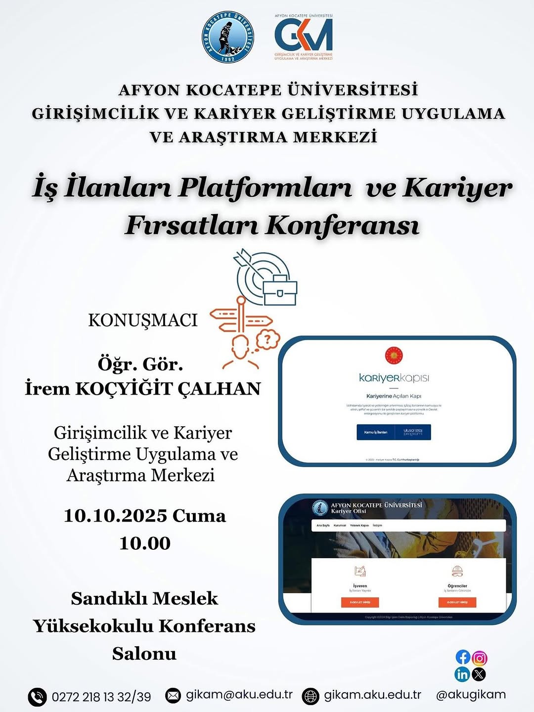 Afyon Kocatepe Üniversitesi'nde Kariyer Fırsatları Konferansı Düzenlendi