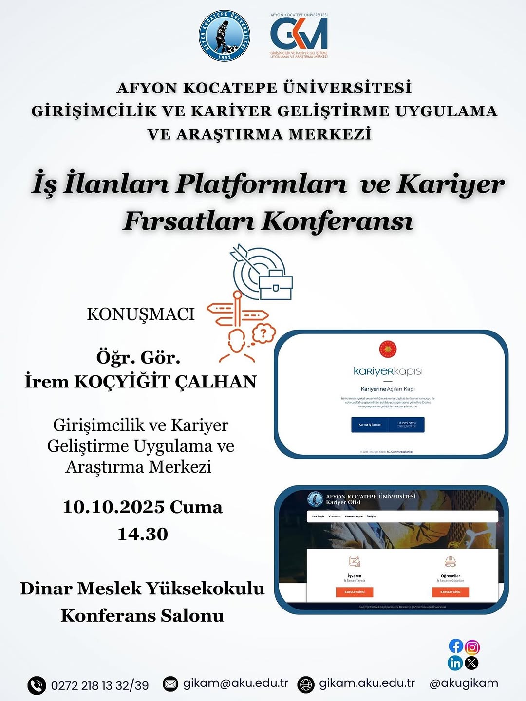 Afyon Kocatepe Üniversitesi'nde Kariyer Fırsatları Konferansı Düzenlendi