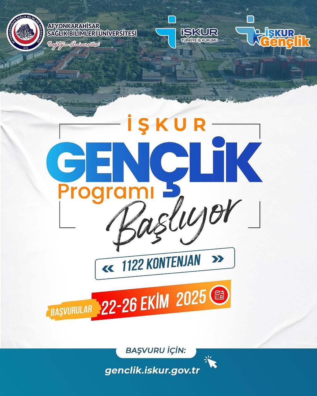 Afyonkarahisar'da İŞKUR Gençlik Programı Başvuruları Başladı