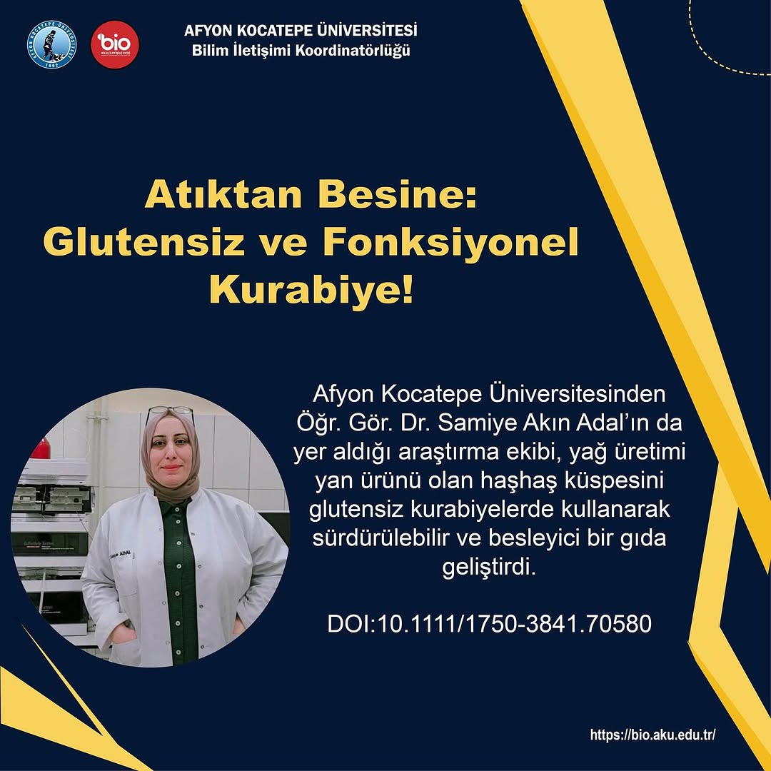 Afyon Kocatepe Üniversitesi, Haşhaş Küspesinden Glutensiz Kurabiye Geliştirdi