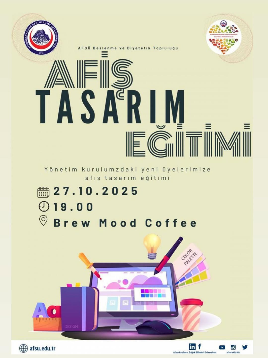 Afyonkarahisar'da Sağlık Çalışanlarına Yönelik Afiş Tasarım Eğitimi Düzenlenecek