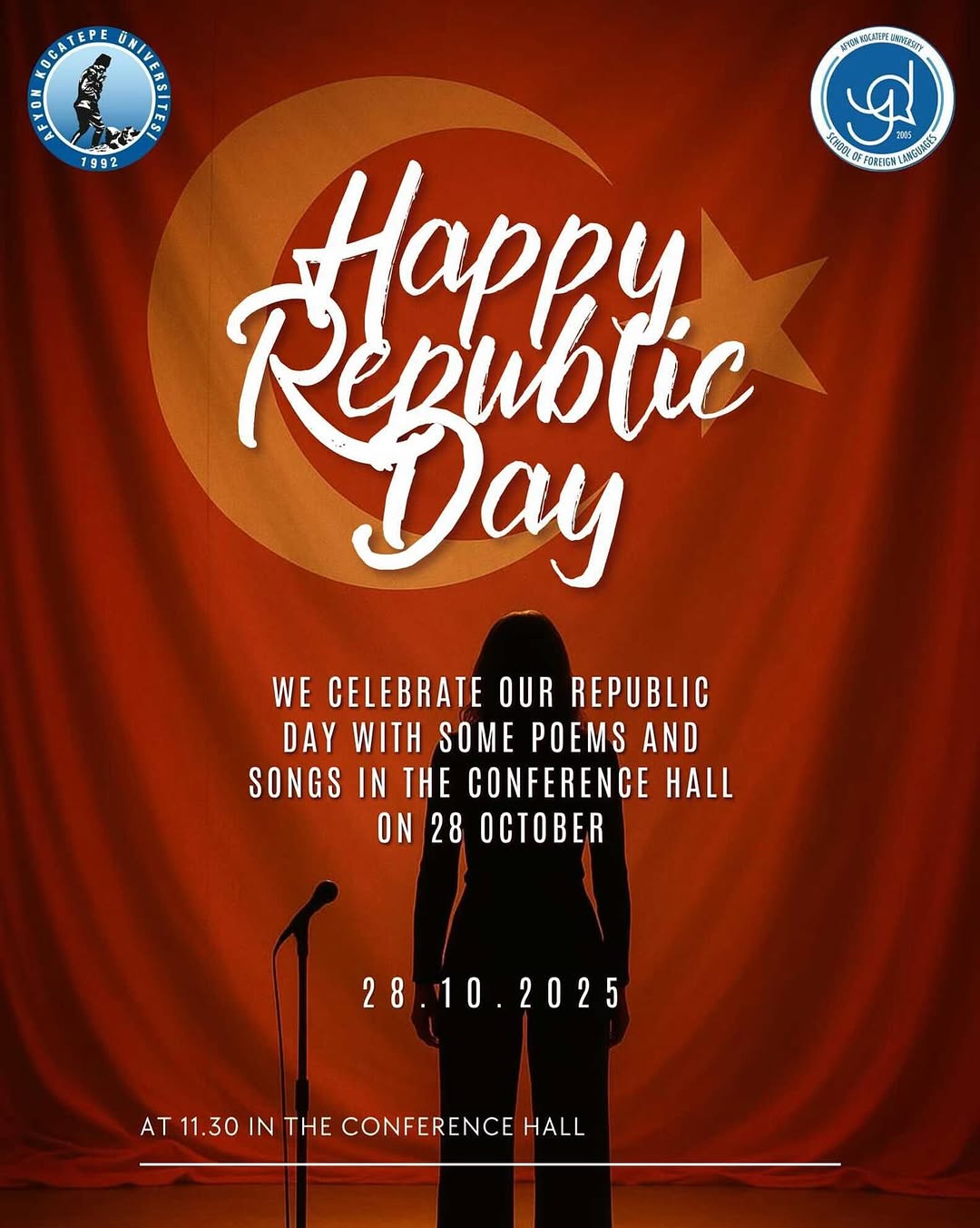 Afyon Kocatepe Üniversitesi'nde Cumhuriyet Bayramı Coşkusu