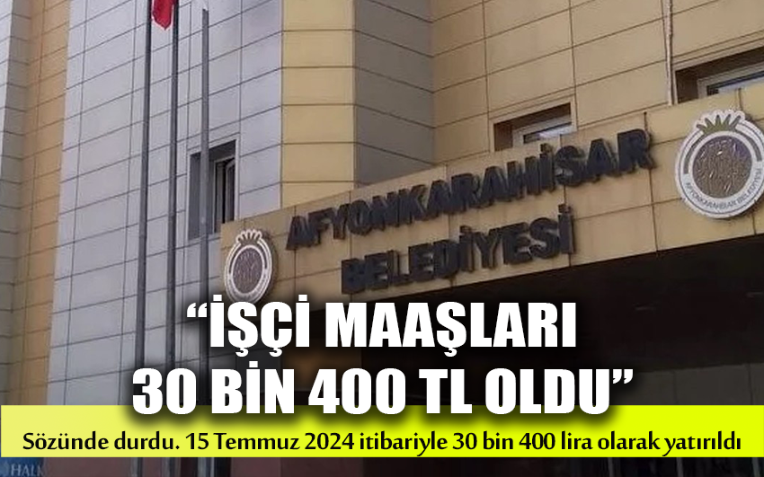 İŞÇİ MAAŞLARI 30 BİN 400 TL OLDU.