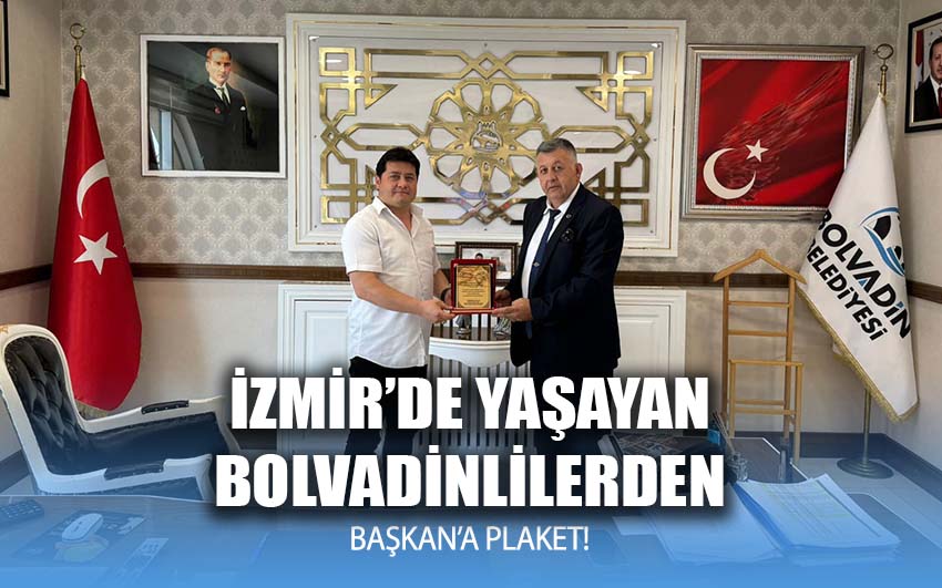 İzmir'de yaşayan Bolvadinlilerden Başkana plaket!