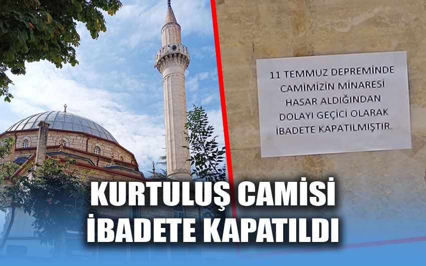 Afyonkarahisar'da depremde hasar gören cami ibadete kapatıldı