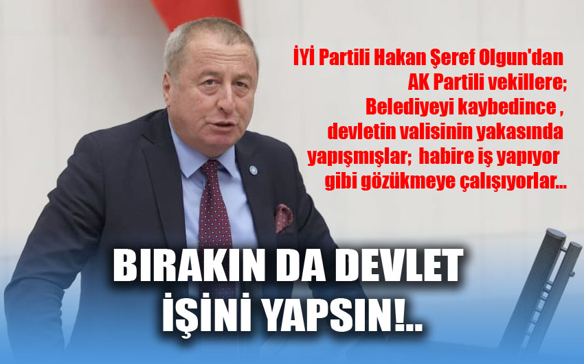 Bırakın, başkan başkanlığını, Vali valiliğini yapsın!...