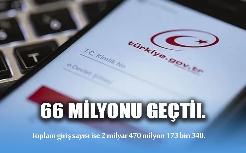 e-Devlet'te kullanıcı sayısı 66 milyonu geçti! 