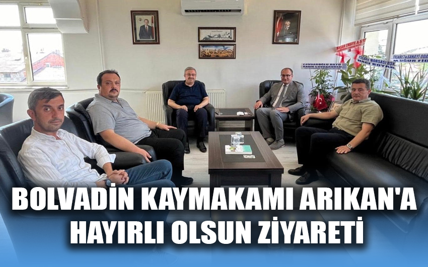 Bolvadin Kaymakamı Arıkan'a hayırlı olsun ziyareti