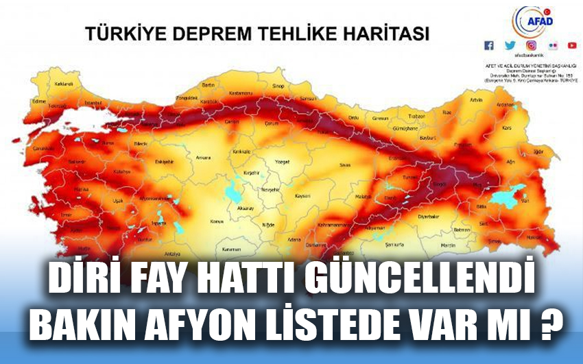 Diri fay hattı güncellendi bakın Afyon listede var mı ?