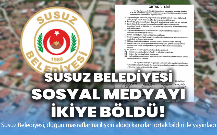 Susuz Belediyesi sosyal medyayı ikiye böldü!