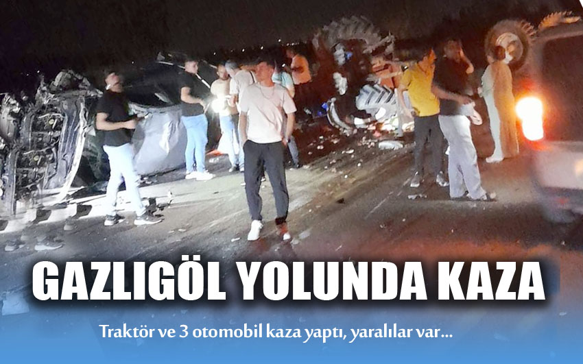 Gazlıgöl yolu Çayırbağ mevkiinde trafik kazası 