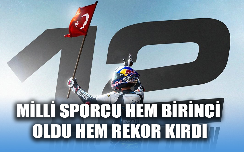 Milli sporcu hem birinci oldu hem rekor kırdı