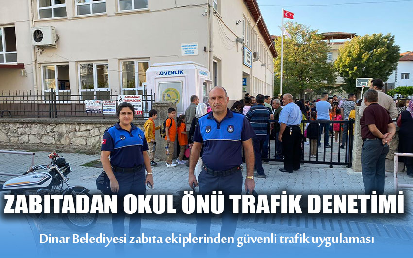  Zabıtadan okul önü trafik denetimi