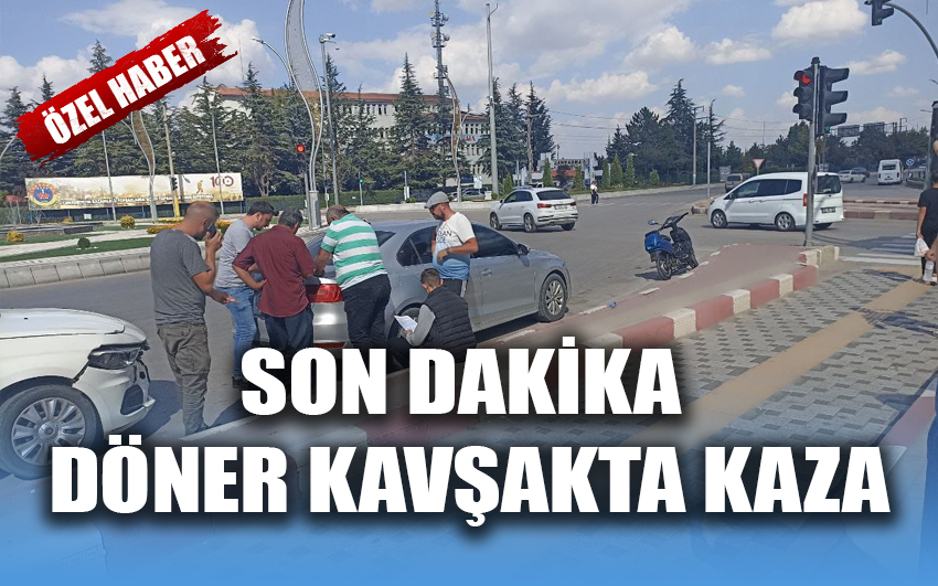 Son dakika Döner kavşakta kaza 