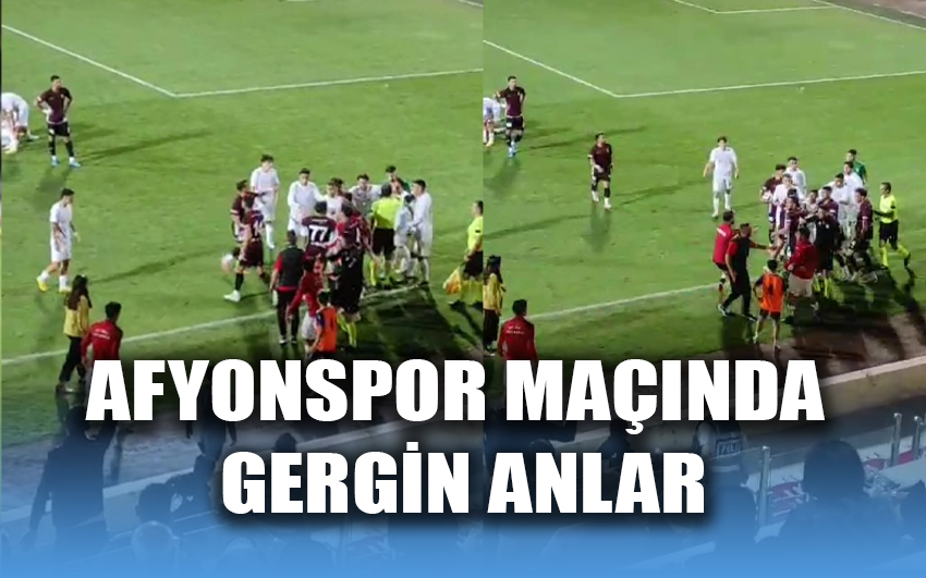 Afyonspor maçında gergin anlar 