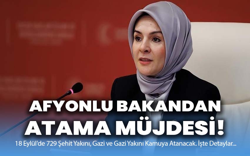 Afyonlu Bakandan atama müjdesi!