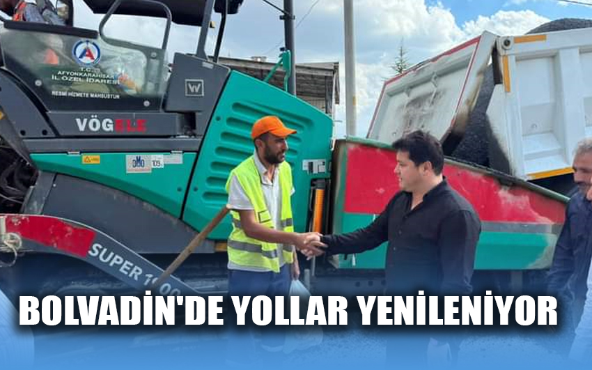 Bolvadin'de yollar yenileniyor