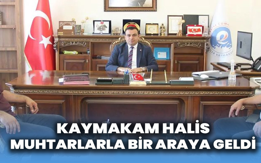 Kaymakam Halis, Akkeçili Köyü Muhtarları ile Bir Araya Geldi