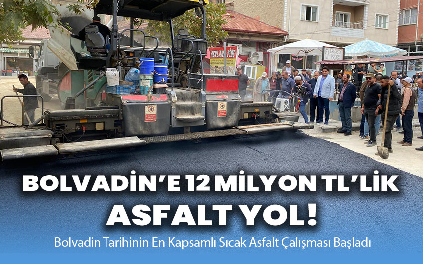 Bolvadin’e 12 milyon TL’lik asfalt yol!