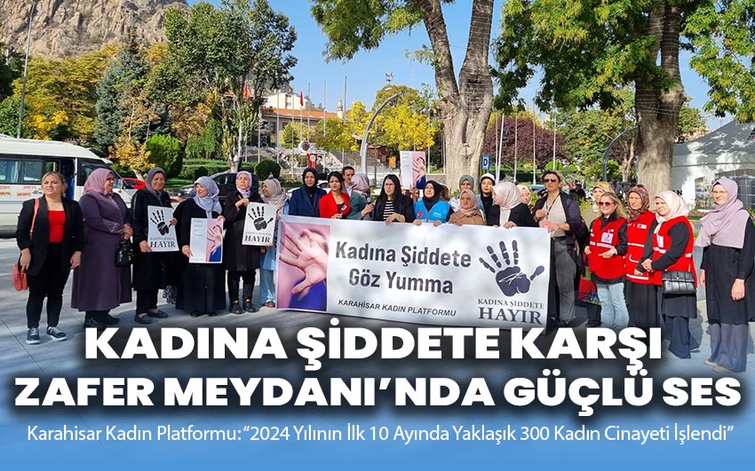 Kadına şiddete karşı Zafer Meydanı’nda güçlü ses