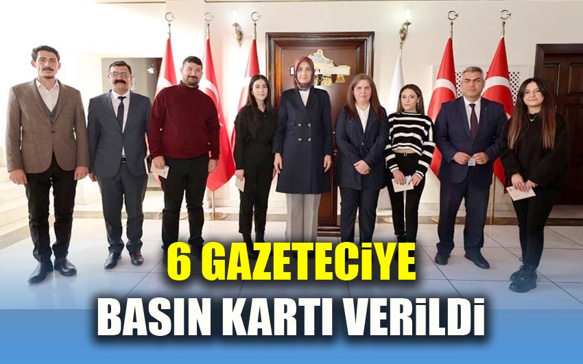 6 Gazeteciye basın kartı verildi