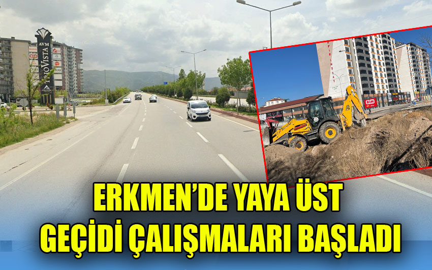 Erkmen’de Yaya Üst Geçidine Başlandı