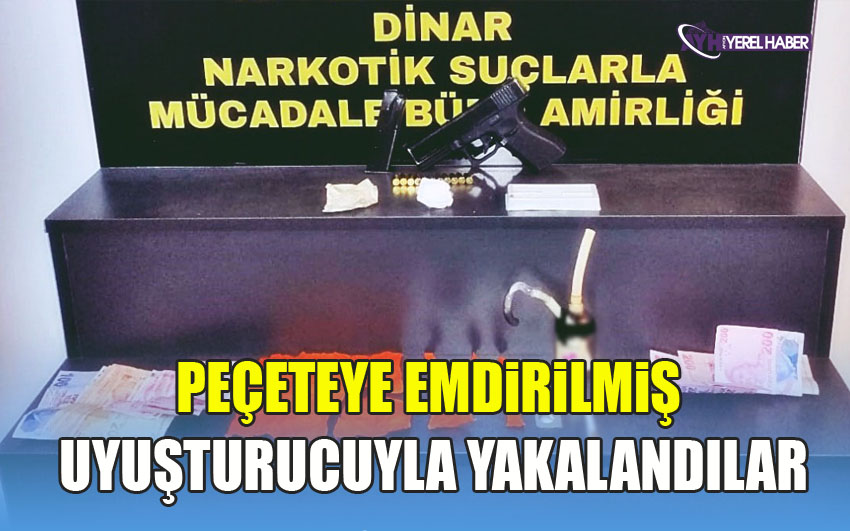 Peçeteye Emdirilmiş Uyuşturucuyla Yakalandılar