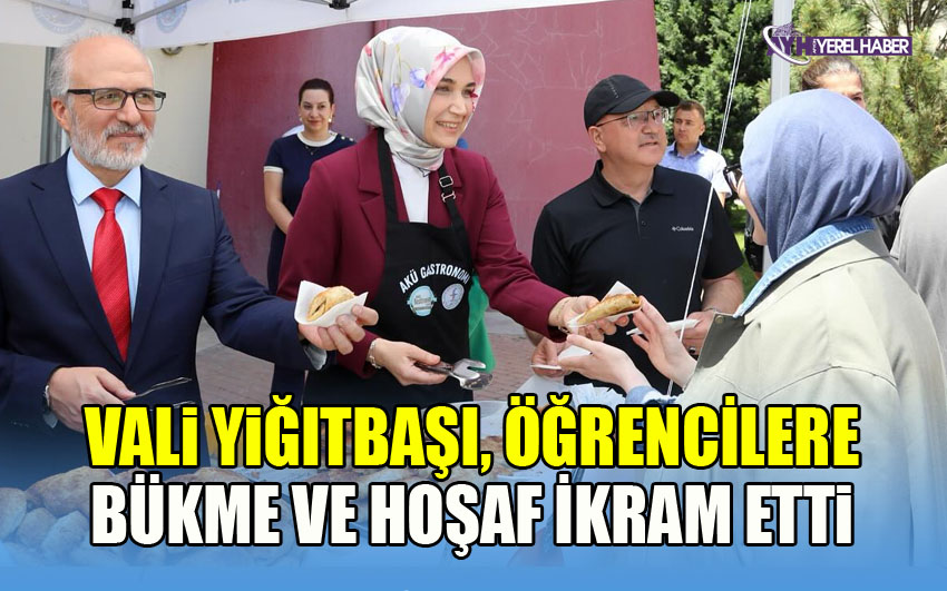 Vali Yiğitbaşı, öğrencilere bükme ve hoşaf ikram etti